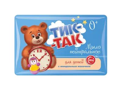 Тик-Так мыло детское 0+ с миндальным молочком 90 г 