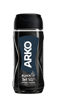 Arko men гель для душа и шампунь для волос 2 в1 black 260 мл