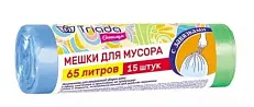 TRIADA оптимум мешки для мусора с завязками 65 литров 15 штук