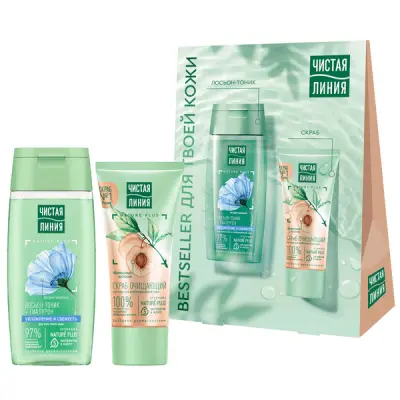 ПН Чистая линия лосьон тоник 100 мл скраб для лица 50 мл 