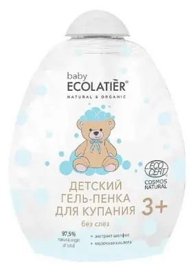 Ecolatier baby детский гель пенка для купания 3+ 250 мл 