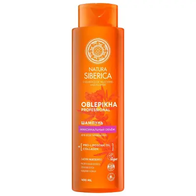 Siberica шампунь для всех типов волос облепиховый 400 мл 