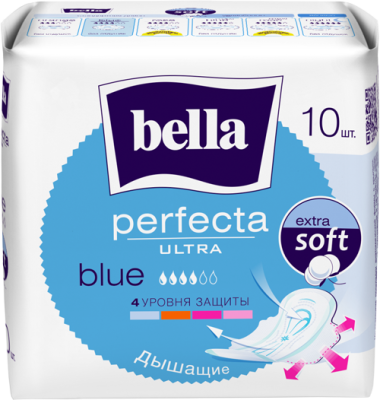 Прокладки супертонкие BELLA PERFECTA ULTRA BLUЕ, 10шт 