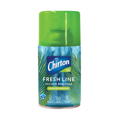 Chirton Fresh Line сменный баллон для автоматического освежителя воздуха лесной водопад 250 мл 