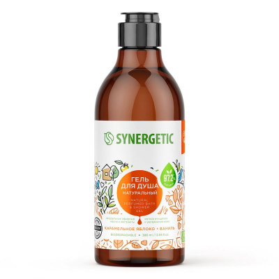 Synergetic гель для душа карамельное яблоко и ваниль 380 мл 