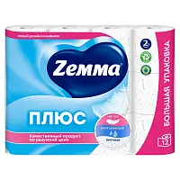 Zemma туалетная бумага плюс белая 2 слоя 12 рулонов