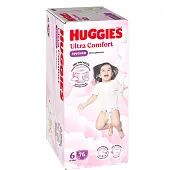 Huggies ultra comfort 6 15-25 кг трусики подгузники 76 шт для девочек