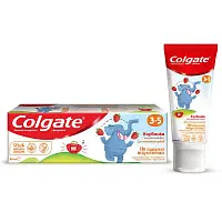 Colgate зубная паста детская 3-5 защита от кариеса с фторидом для детей от 3 до 5 лет со вкусом клубники 60 мл