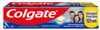 Colgate зубная паста максимальная защита от кариеса свежая мята 125 мл 
