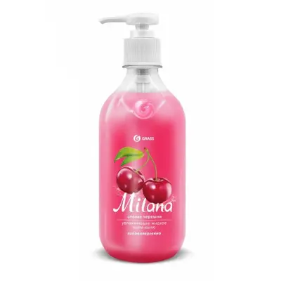 Grass Milana крем мыло жидкое увлажняющее спелая черешня 500 мл 