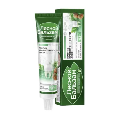 Лесной бальзам паста зубная на отваре трав с корой дуба при кровоточивости десен 50 мл 