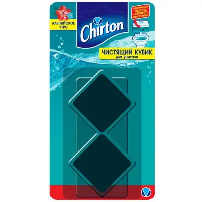 Chirton чистящий кубик для унитаза Альпийское утро 2х50г 