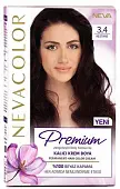 Nevacolor Е стойкая крем краска для волос 3.4 каштан