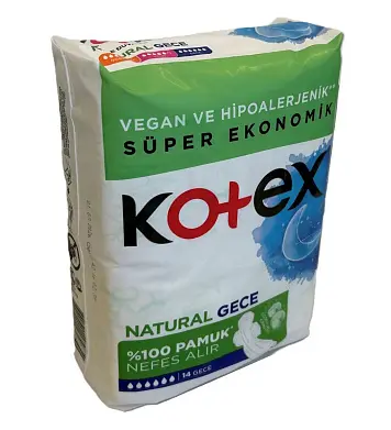 Kotex прокладки гигиенические нэчурал ночные 14 шт