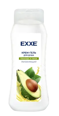 Exxe увлажняющий крем гель для душа авокадо и пион 400 мл 