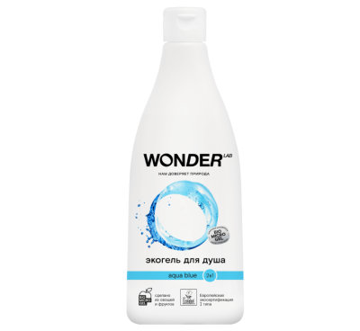 Wonder Lab экогель для душа 2 в1 aqua blue 0.55 л 