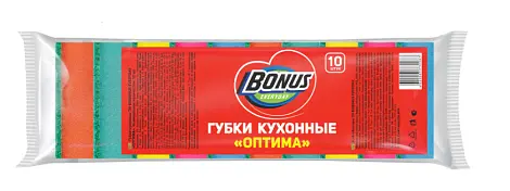 ФБ BONUS губки кухонные ОПТИМА 10шт