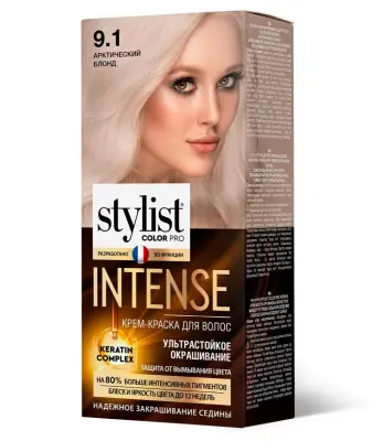 Stylist Color Pro краска для волос тон 9.1 арктический блонд 