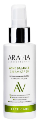 ARAVIA Laboratories успокаивающий крем с ниацинамидом acne balance cream spf 20 100 мл 