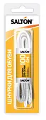 Salton Sport шнурки для обуви с пропиткой плоские белые 100 см