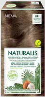 Naturalis стойкая крем краска для волос 8.0 интенсивный светлый каштановый