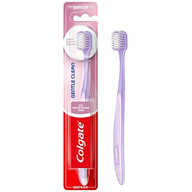 Colgate зубная щетка gentle clean для чувствительных зубов мягкая