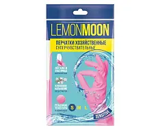 Lemon Moon перчатки хозяйственные суперчувствительные с напылением S
