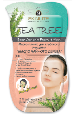 Skinlite маска пленка для глубокого очищения масло чайного дерева 