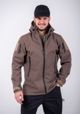 Мужская куртка SOFTSELL  SFT-1003 Коричневый L 