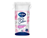 Aura ватные диски 50 шт