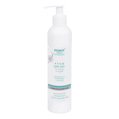 DOMIX Крем для ног от трещин и ссадин с витамином, E, D и коллоидным серебром 250 мл 