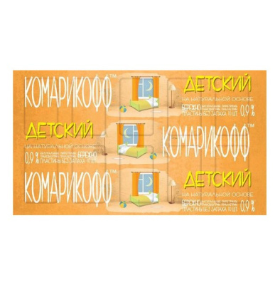 Комарикофф пластины поперечные детская серия 10шт (40платин в шоу-боксе) 