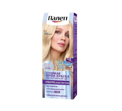 Палетт крем краска для волос ультра осветлитель осветляет до 9 тонов L0 