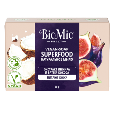 BioMio Натуральное мыло Superfood Инжир и кокос 90 г 