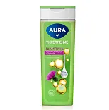 Aura шампунь укрепление и рост флакон флиптоп 390 мл
