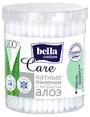 BELLA Ватные палочки 200 шт. с экстр. алоэ в круг.коробочке