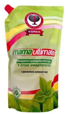 MAMA концентрированный гель для посуды и детских принадлежностей Зеленый чай 600мл 