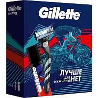 Подарочный набор gillette с 1 кассетой + gillette пена для бритья классическая 50 мл