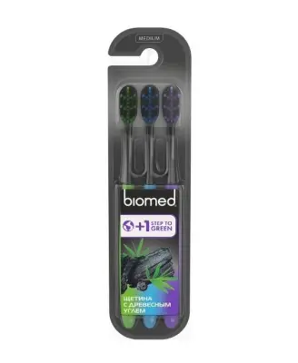Biomed зубная щетка комплексная Black набор 3шт 