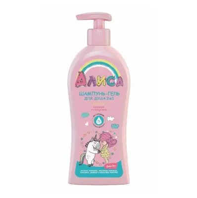 Алиса шампунь гель для душа детский 2 в1 350 мл 