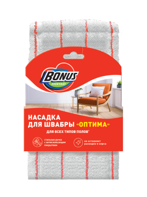 BONUS насадка для швабры из микрофибры оптима 