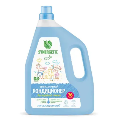 Synergetic кондиционер ополаскиватель для белья бескрайний океан 2,28 л 76 стирок 