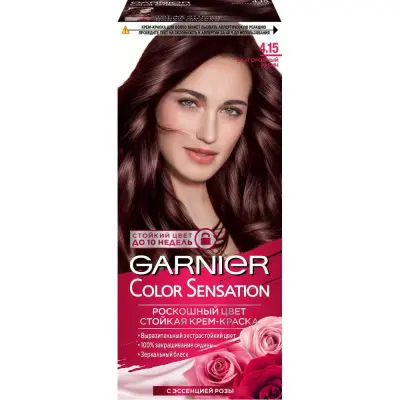 Garnier Color Sensation стойкая крем краска для волос оттенок 4.15 благородный рубин 