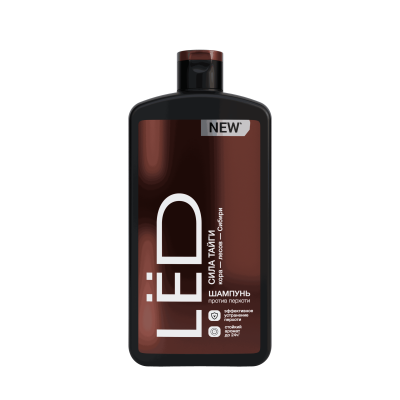 LЁD шампунь для волос против перхоти мужской сила тайги 490 мл 