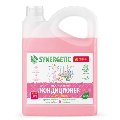 Synergetic кондиционер ополаскиватель для белья аромамагия 2,75 л 90 стирок 