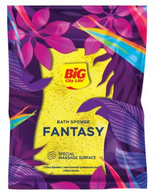 BIG City губка банная фантазия 1 шт 50шт ящ 