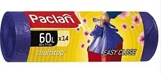 Paclan мешки для мусора aroma 60л 14шт пнд фиолетовый