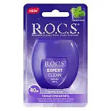 ROCS зубная нить expert clean 40 м 1 шт