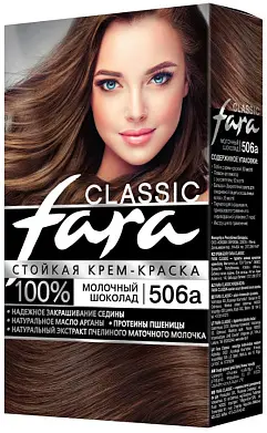 Фара краска для волос 506а Молочный шоколад