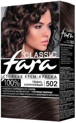 Фара краска для волос 502 Темно-коричневый 